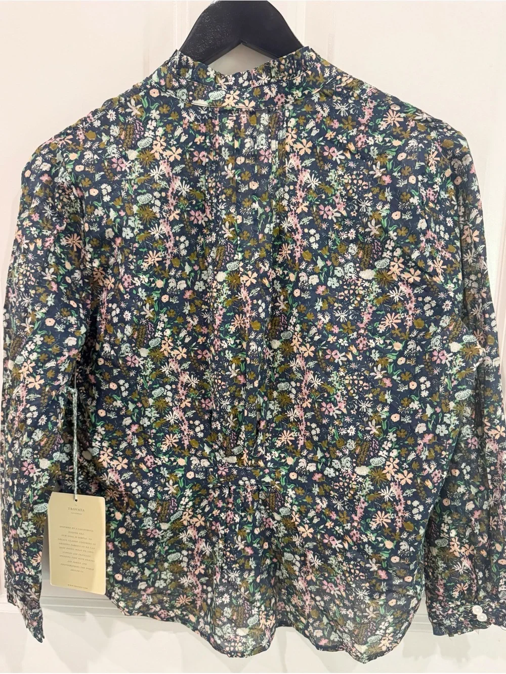 BNWT Trovata Birds of Paradis Finley Floral Pintuck Blouse size XS $288